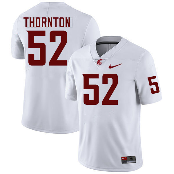Men #52 Kyle Thornton Washington State Cougars College Football Jerseys Stitched-White
